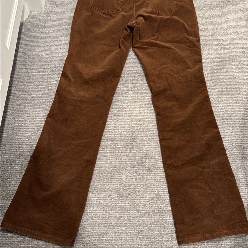 Jjill Women’s 12 Tall Brown Corduroy High Rise Straight Leg Soft Cotton Blend - Picture 12 of 15
